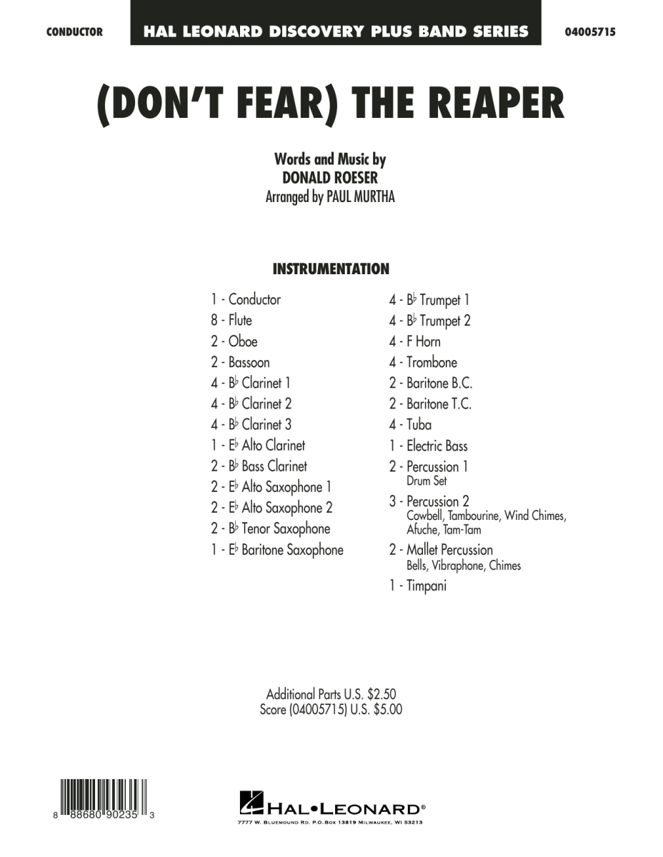 (Don't Fear) The Reaper - klik hier