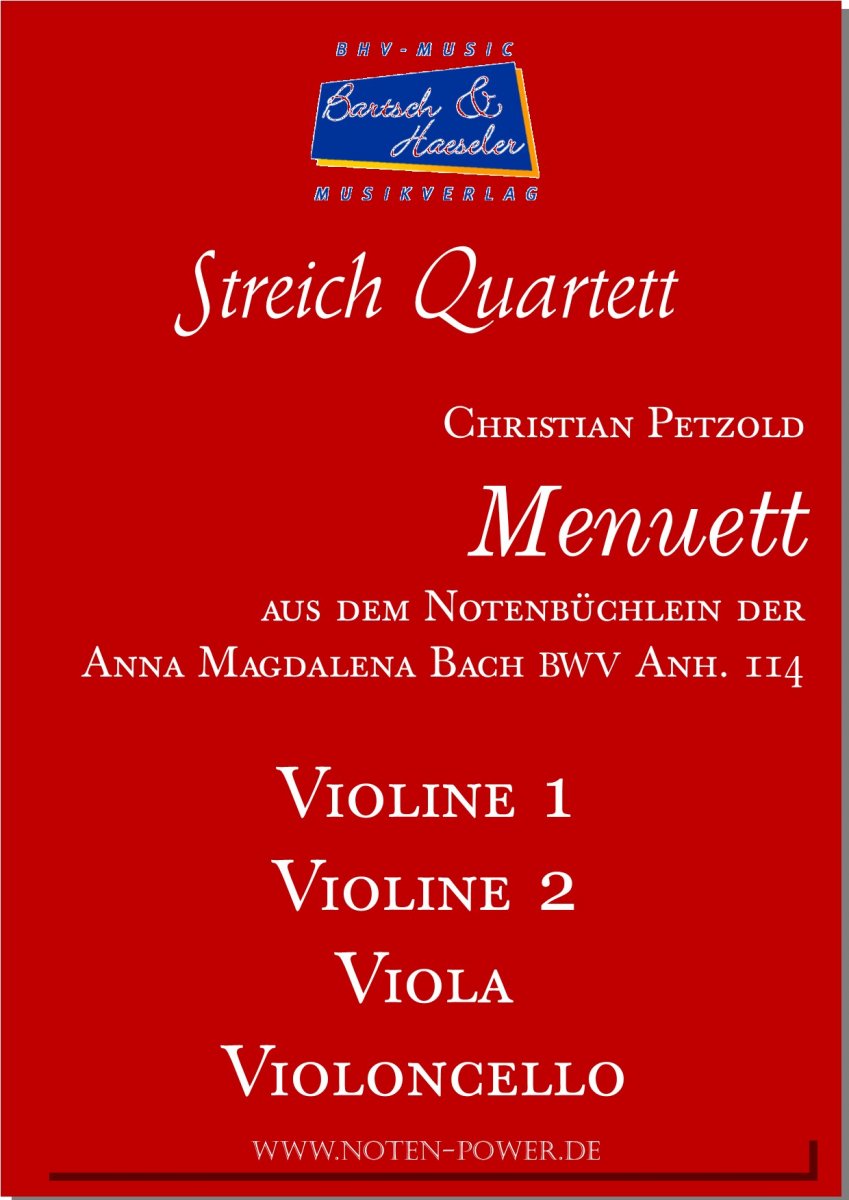 Menuett BWV Anh. 114 - klik hier Menuett BWV Anh. 114 - klik hier