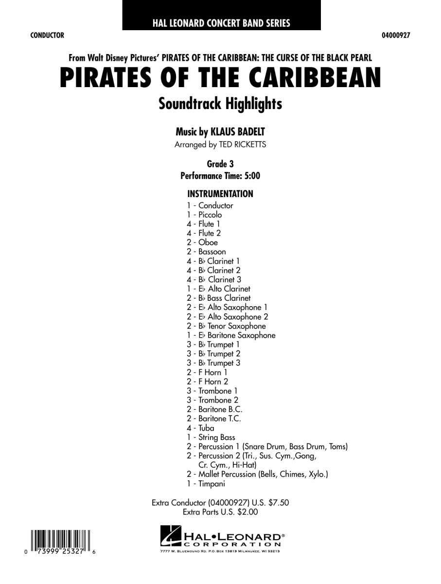 Pirates of the Caribbean (Soundtrack Highlights) - klik hier