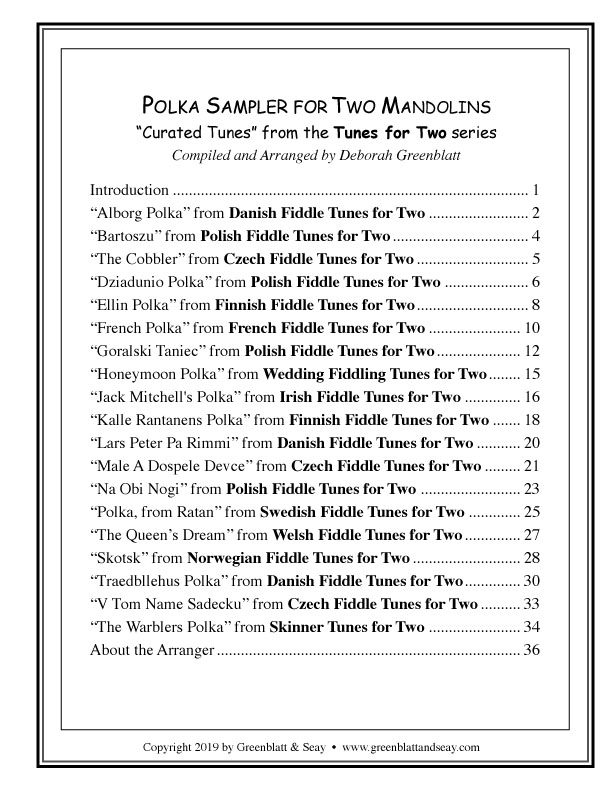 Polka Sampler for Two Mandolins - klik hier