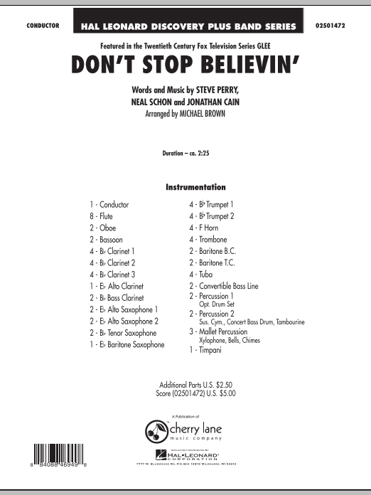 Don't Stop Believin' (from 'Glee') - klik hier