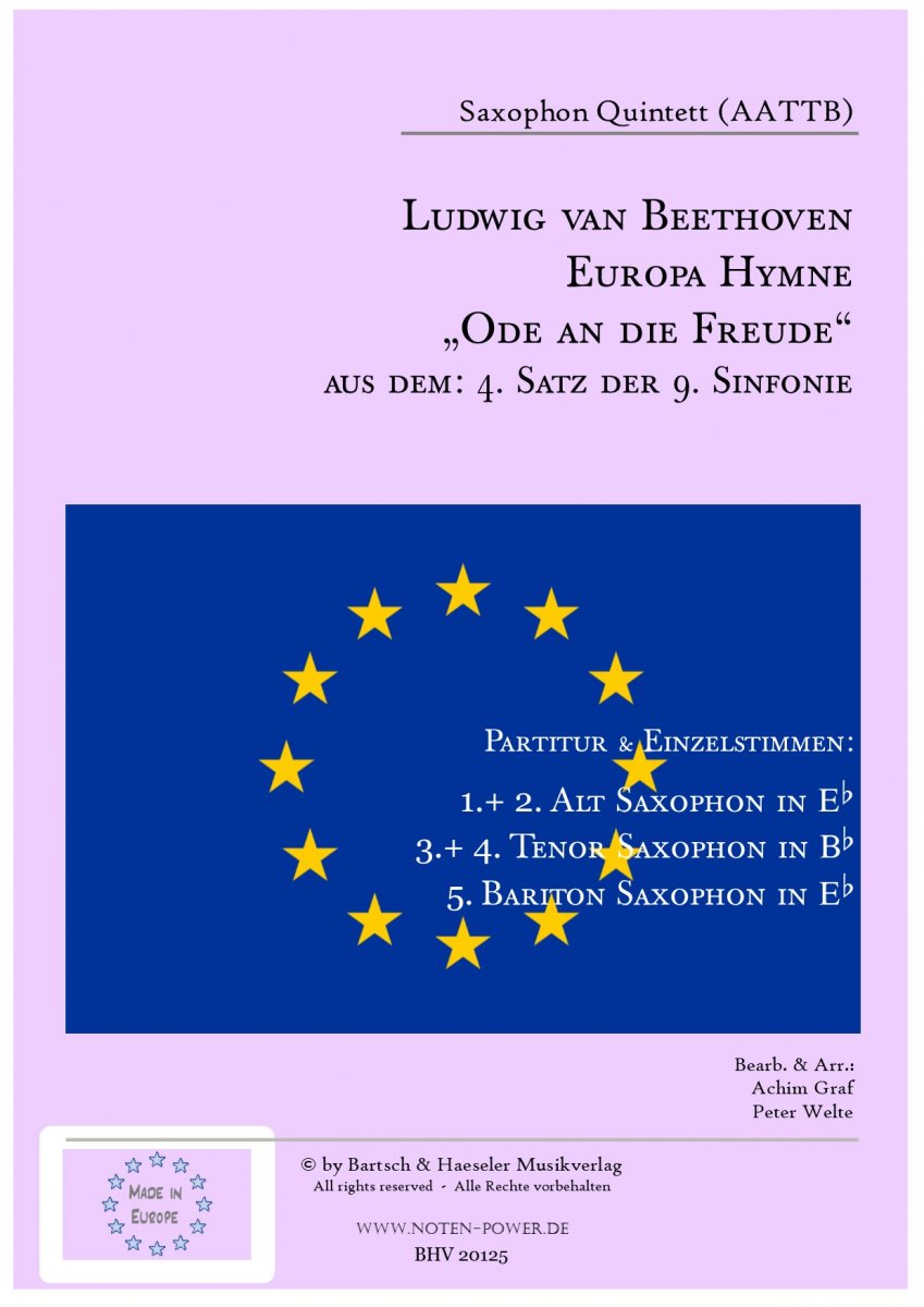 Europa Hymne („Ode an die Freude“) - klik hier Europa Hymne („Ode an die Freude“) - klik hier