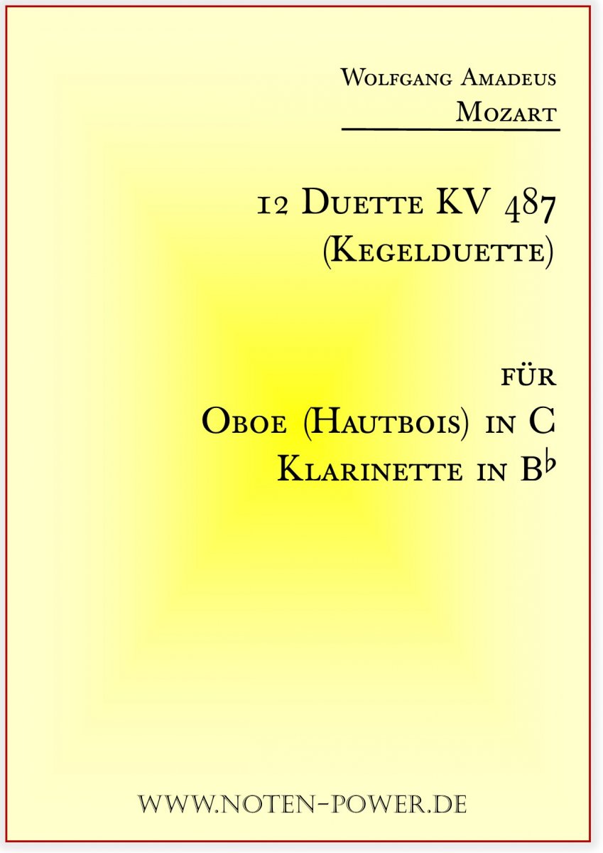 12 Duette (Oboe / Klarinette) - klik voor groter beeld