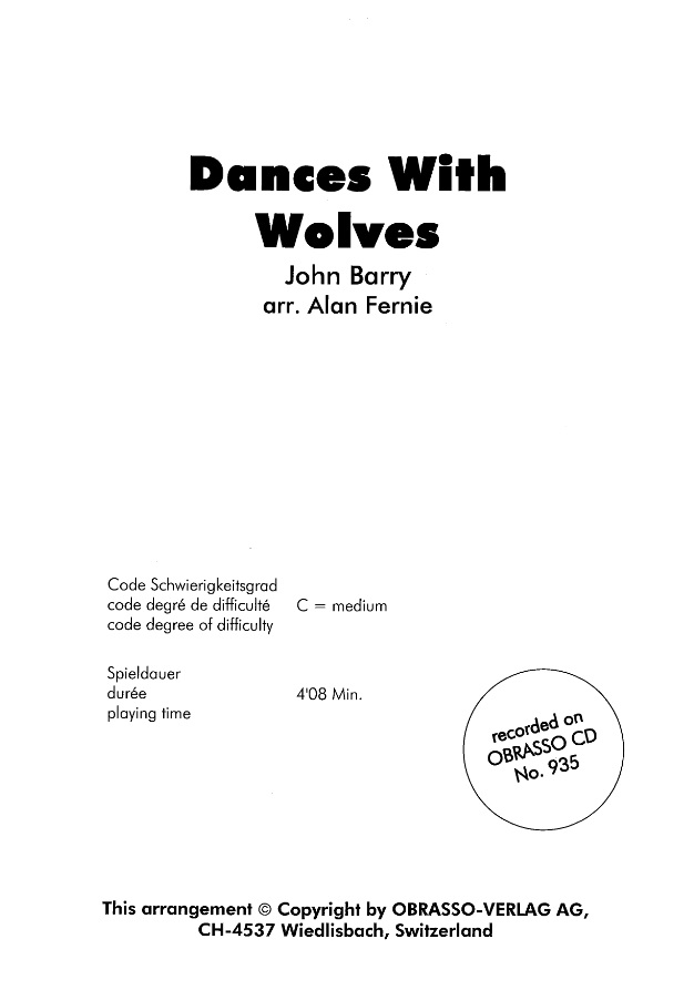 Dances with Wolves (John Dubar Theme) - klik hier