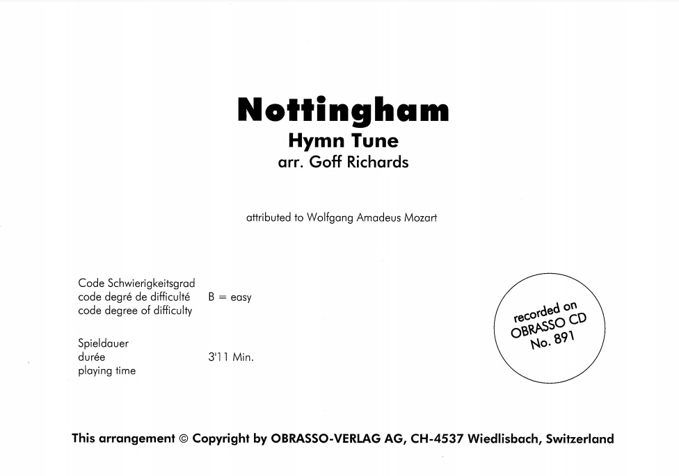 Nottingham (Hymn Tune) - klik hier