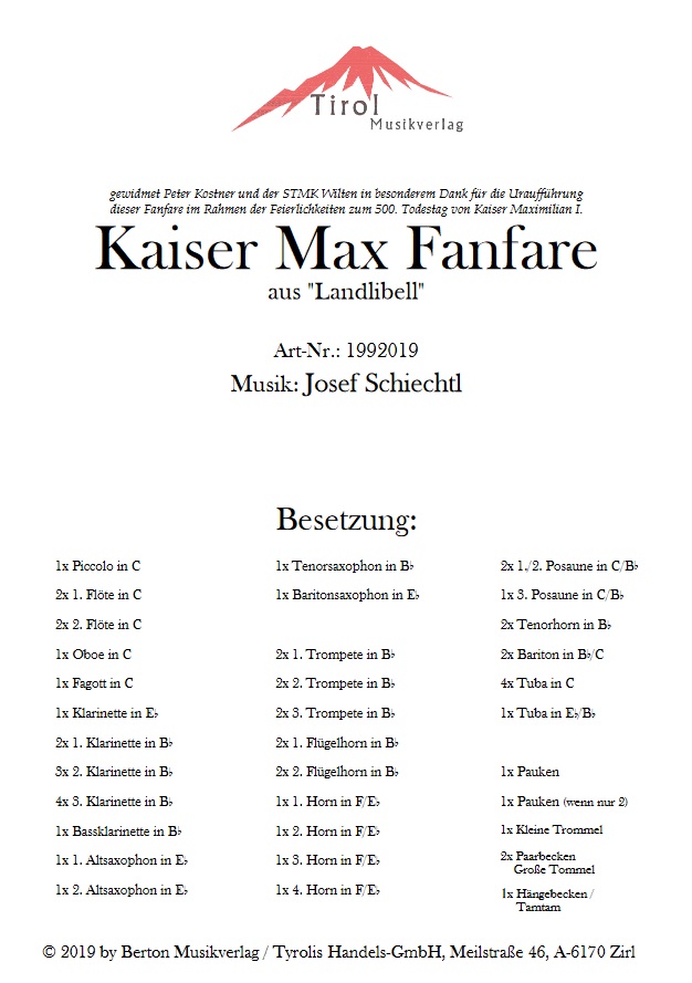 Kaiser Max Fanfare - klik hier