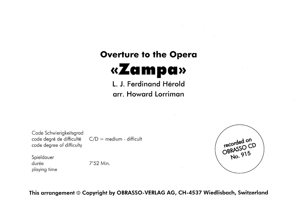 Zampa (Overture to the Opera) - klik hier