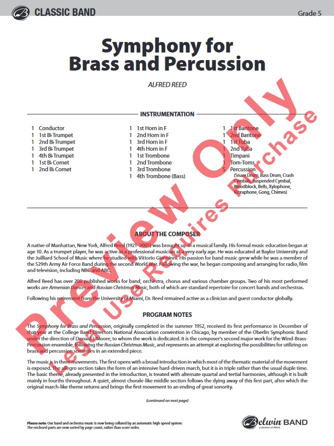 Symphony for Brass and Percussion - klik hier