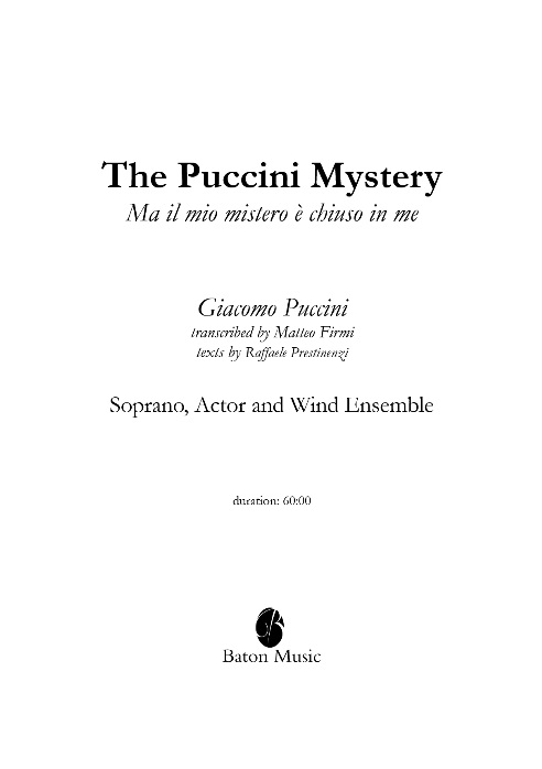 Puccini Mystery, The (Ma il mio mistero  chiuso in me) - klik hier