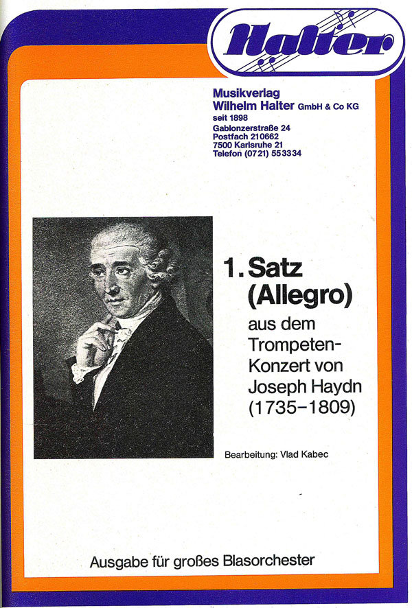 1. Satz 'Allegro' aus dem Trompetenkonzert - klik voor groter beeld