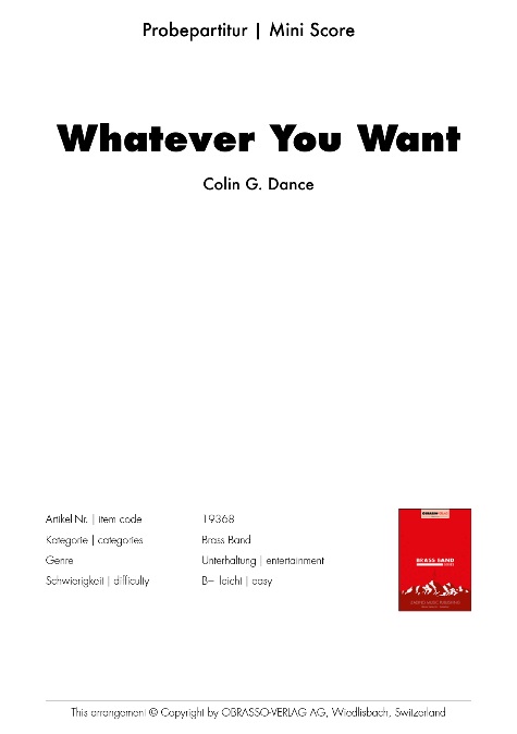 Whatever You Want - klik hier