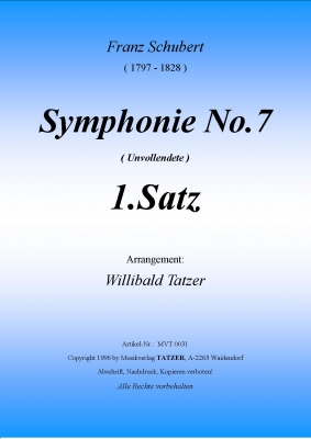 7. Symphonie 'Unvollendete' (1.Satz / Mvt I) - klik voor groter beeld