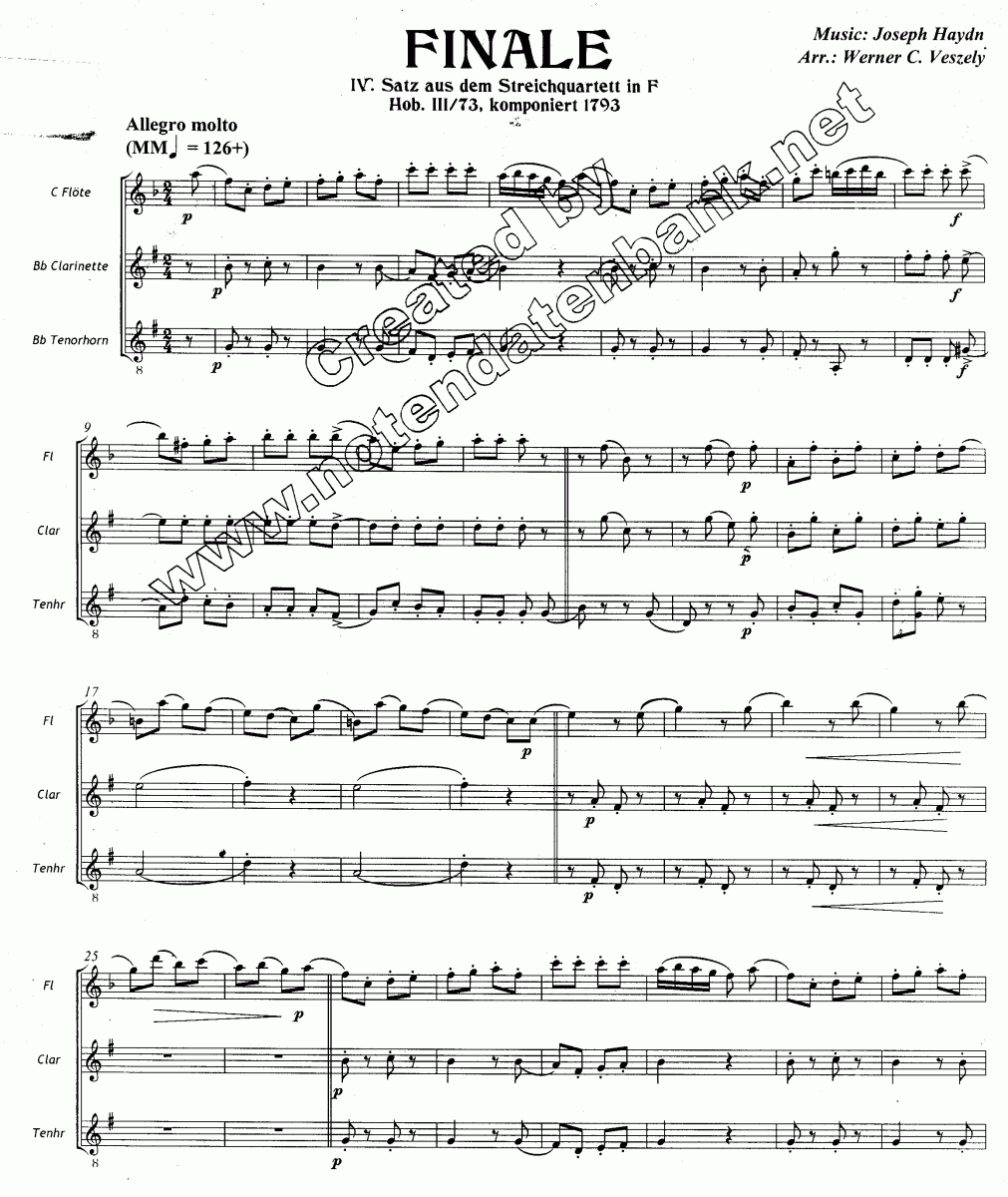 Allegro - Muzieknotatie-voorbeeld